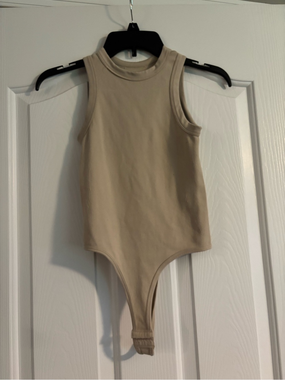 Neutral Tank One-Piece Bodysuit - Beige